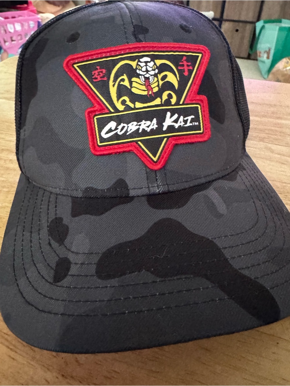 Cobra Kai Black Camo Patch Trucker Hat